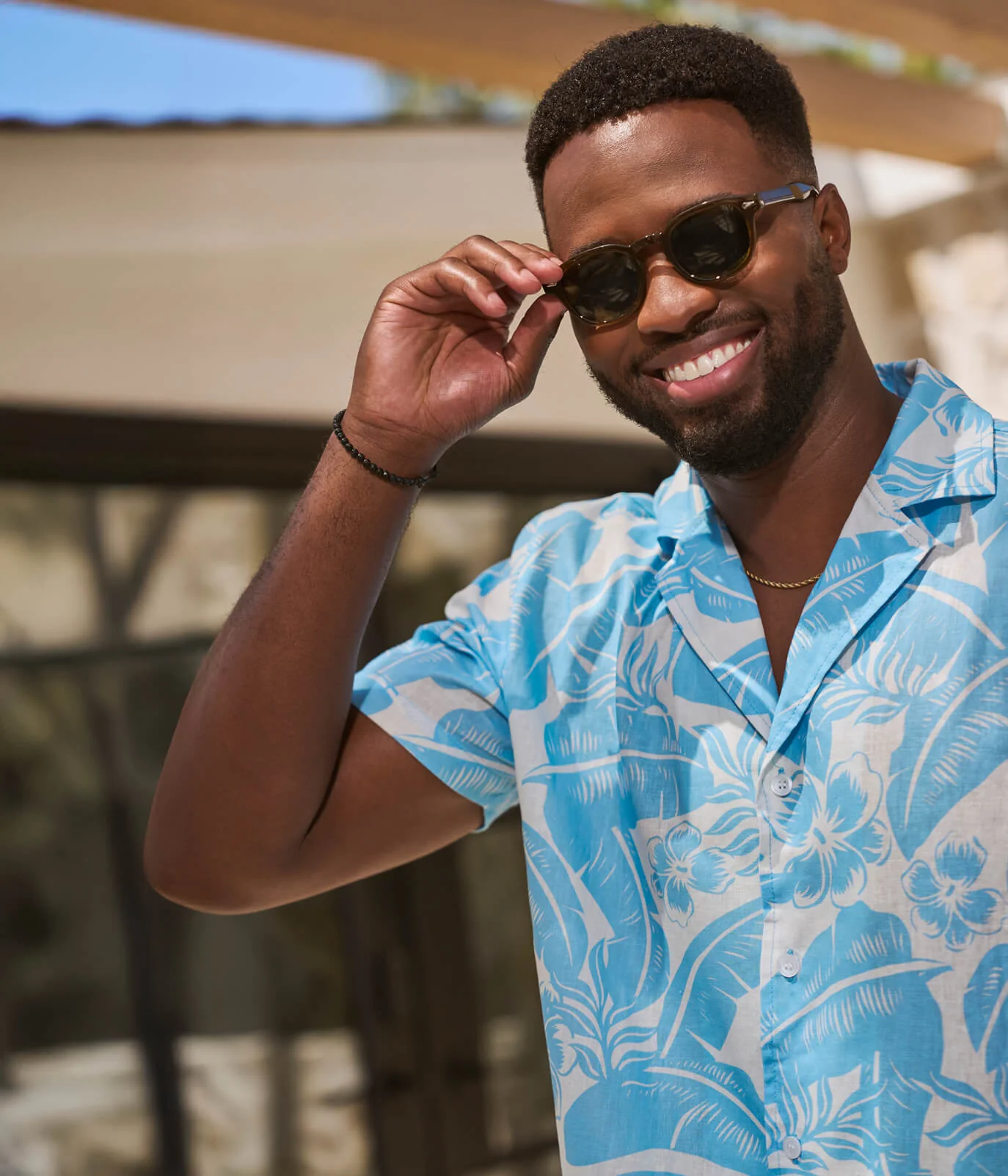 Men's Frond of Paradise Linen Cabana Shirt - Image 8