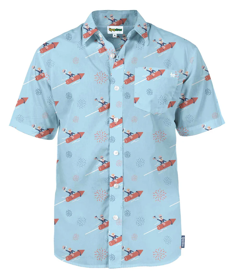 Men's Let Freedom Ride Button Down Shirt - Image 2