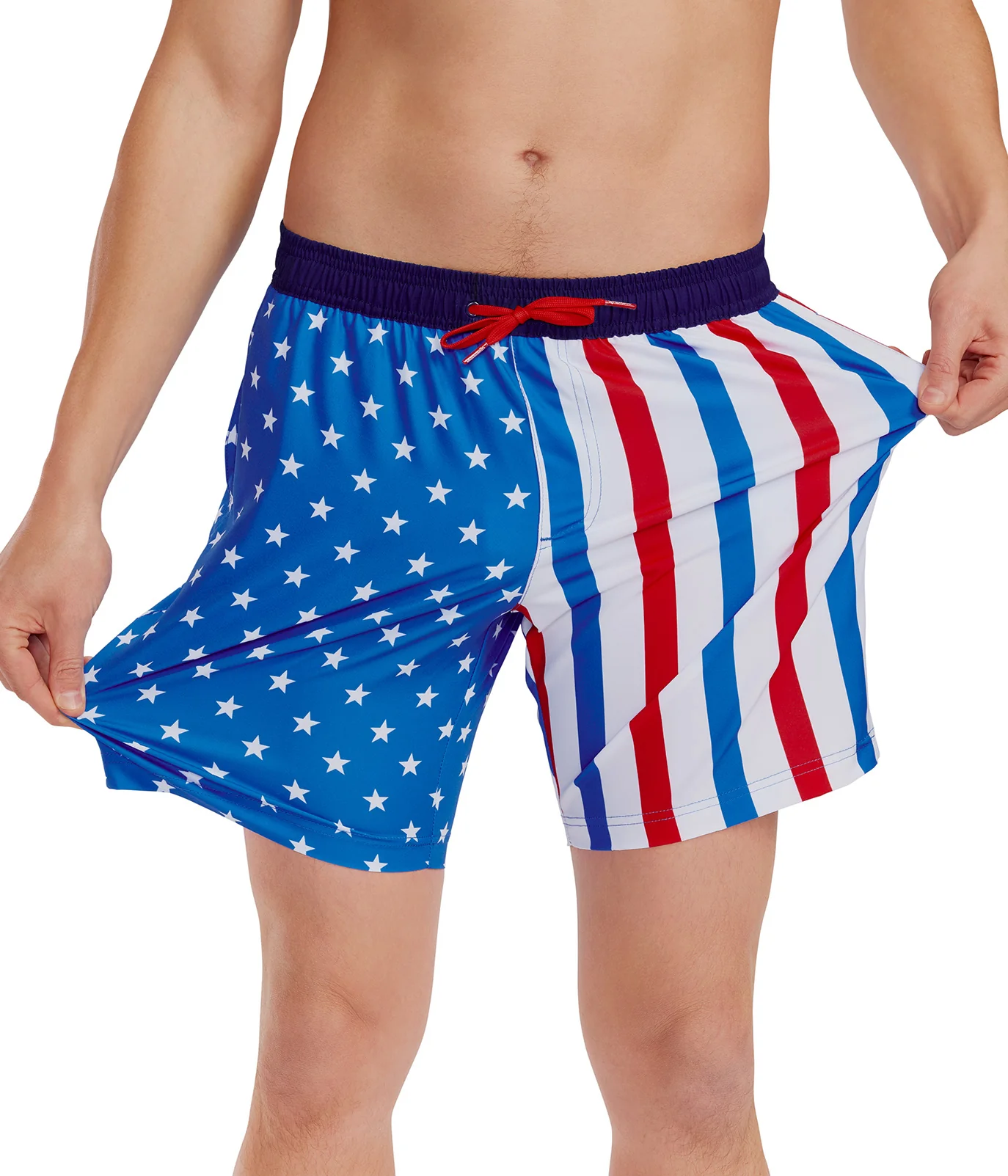 United Stripes Stretch Swim Trunks - 7.5" Inseam - Image 4