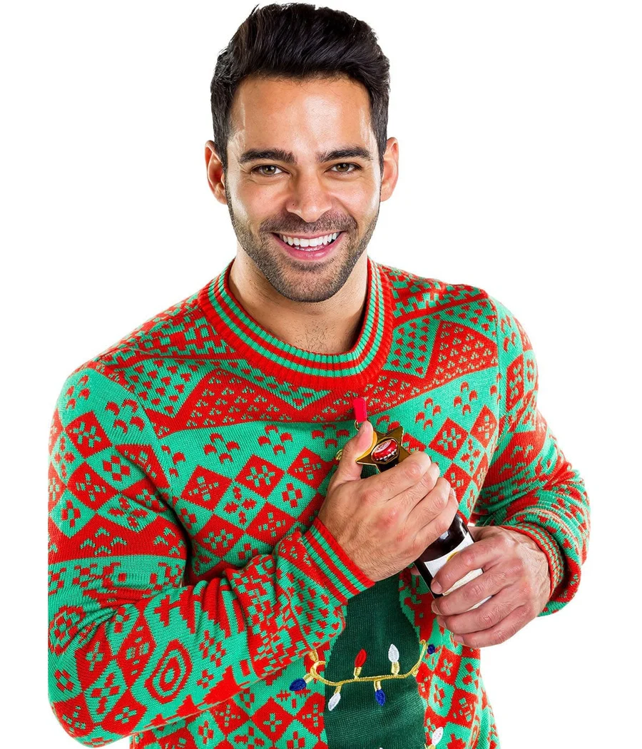 Men's Bottle Opener Ugly Christmas Sweater - Image 4
