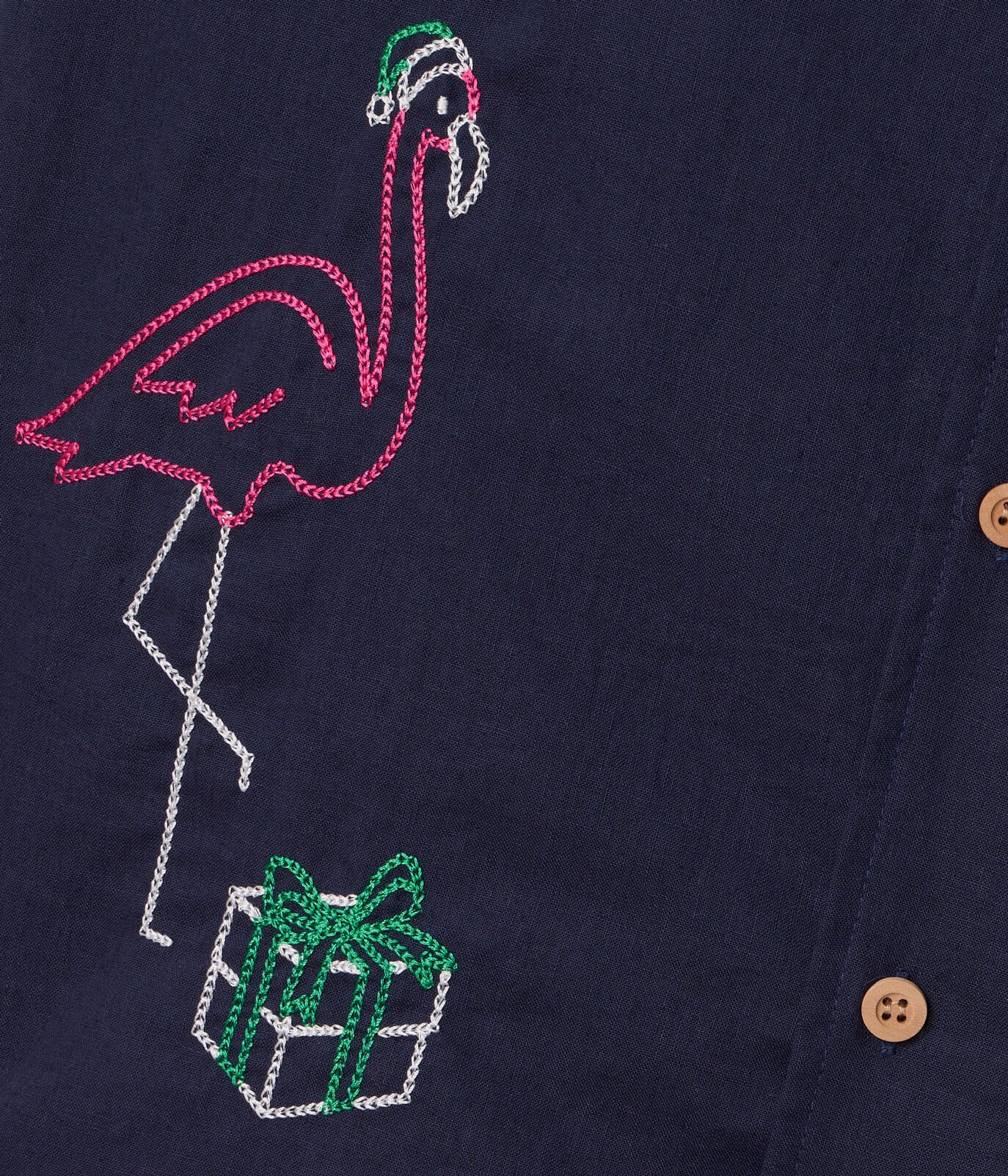 Men's Festive Flamingo Linen Cabana Shirt - Image 6