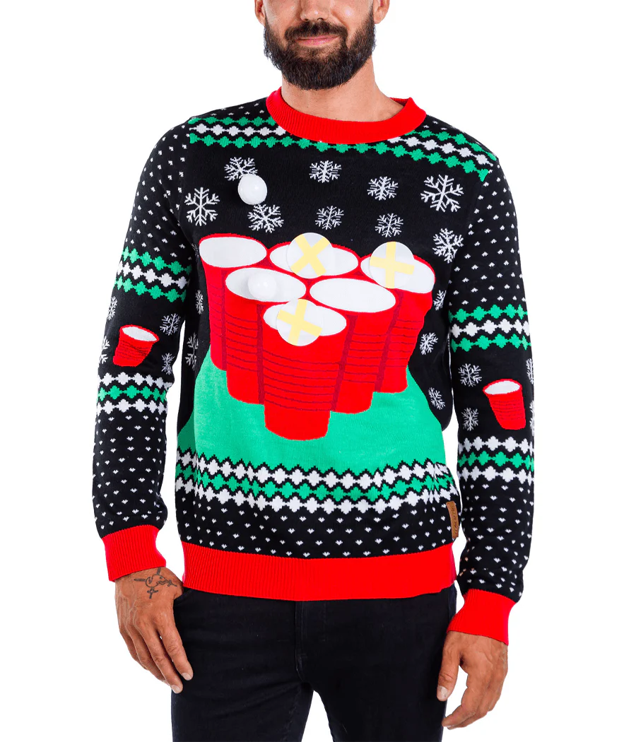 Men's Cheer Pong Game Ugly Christmas Sweater - Image 2