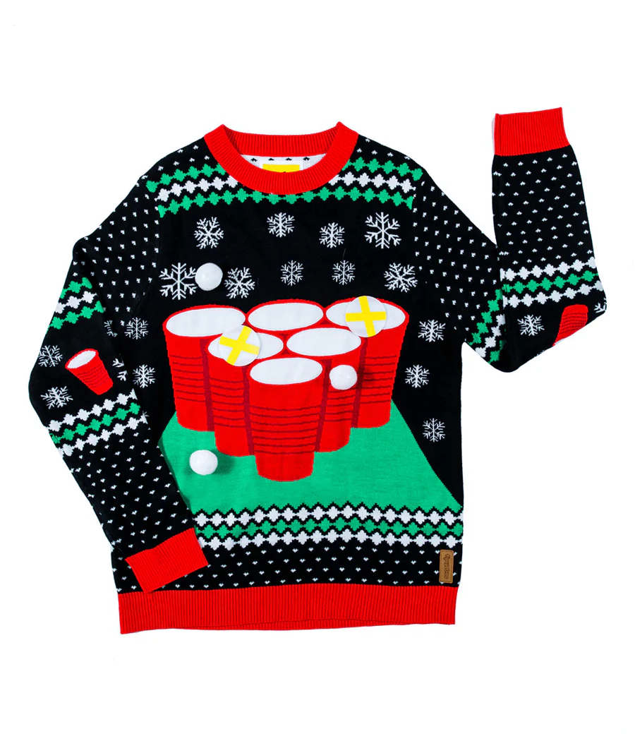 Men's Cheer Pong Game Ugly Christmas Sweater - Image 4