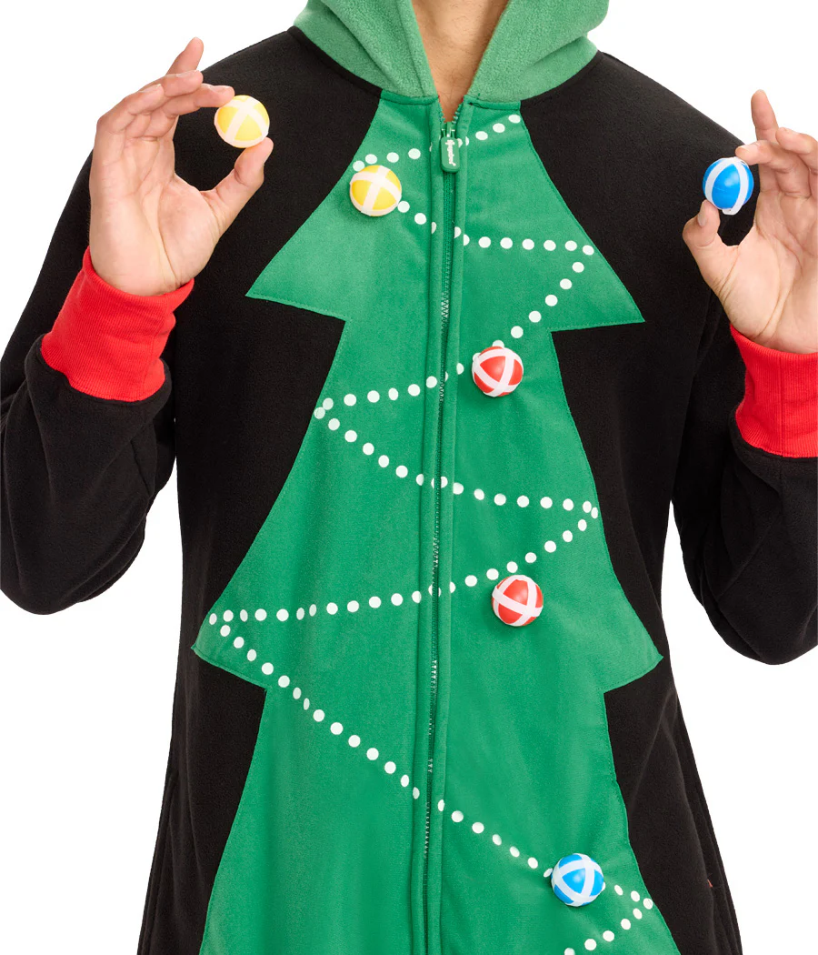 Men's Christmas Tree Toss Game Jumpsuit - Image 2