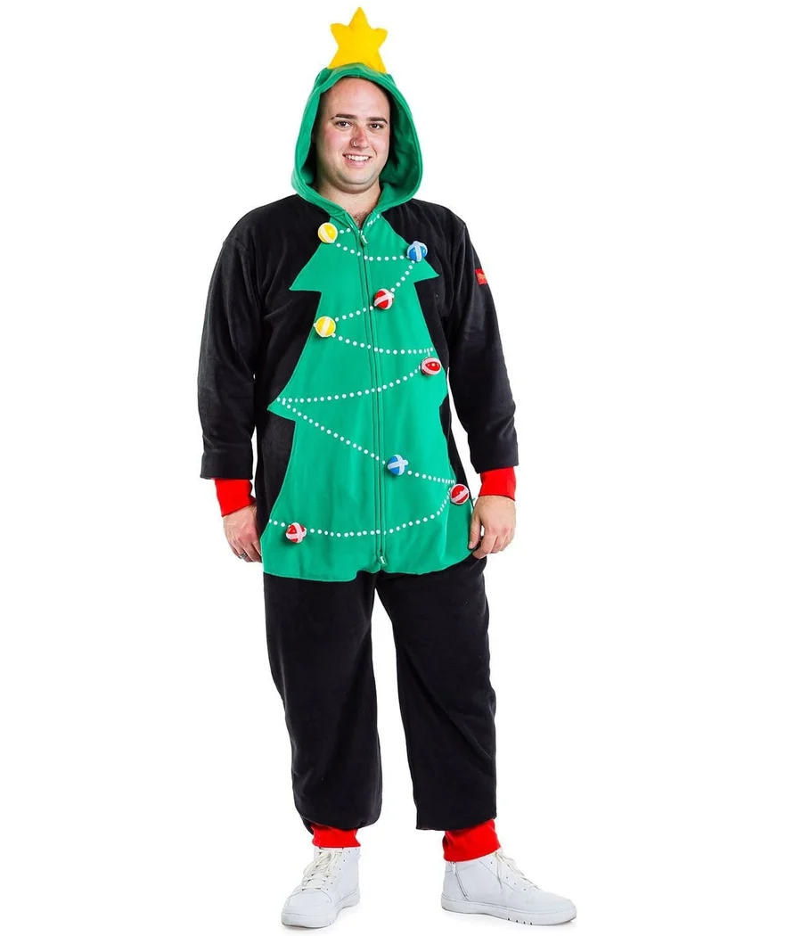Men's Christmas Tree Toss Game Big and Tall Jumpsuit - Image 2