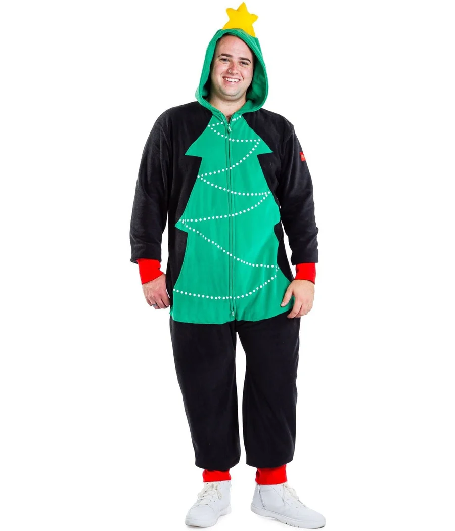 Men's Christmas Tree Toss Game Big and Tall Jumpsuit - Image 4