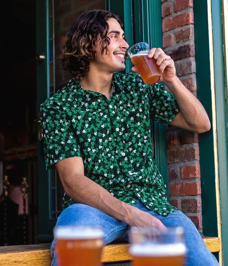 Men's Clover Confetti Button Down Shirt - Image 2