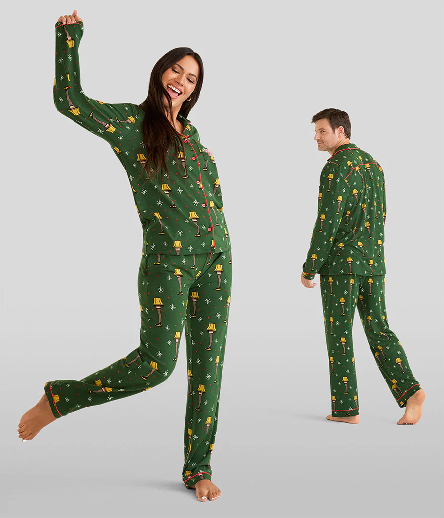 Men's Christmas Story Leg Lamp Lapel Pajama Set - Image 6