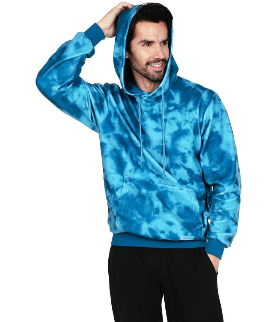 Men's Deep Blue Fleece Hoodie - Image 2