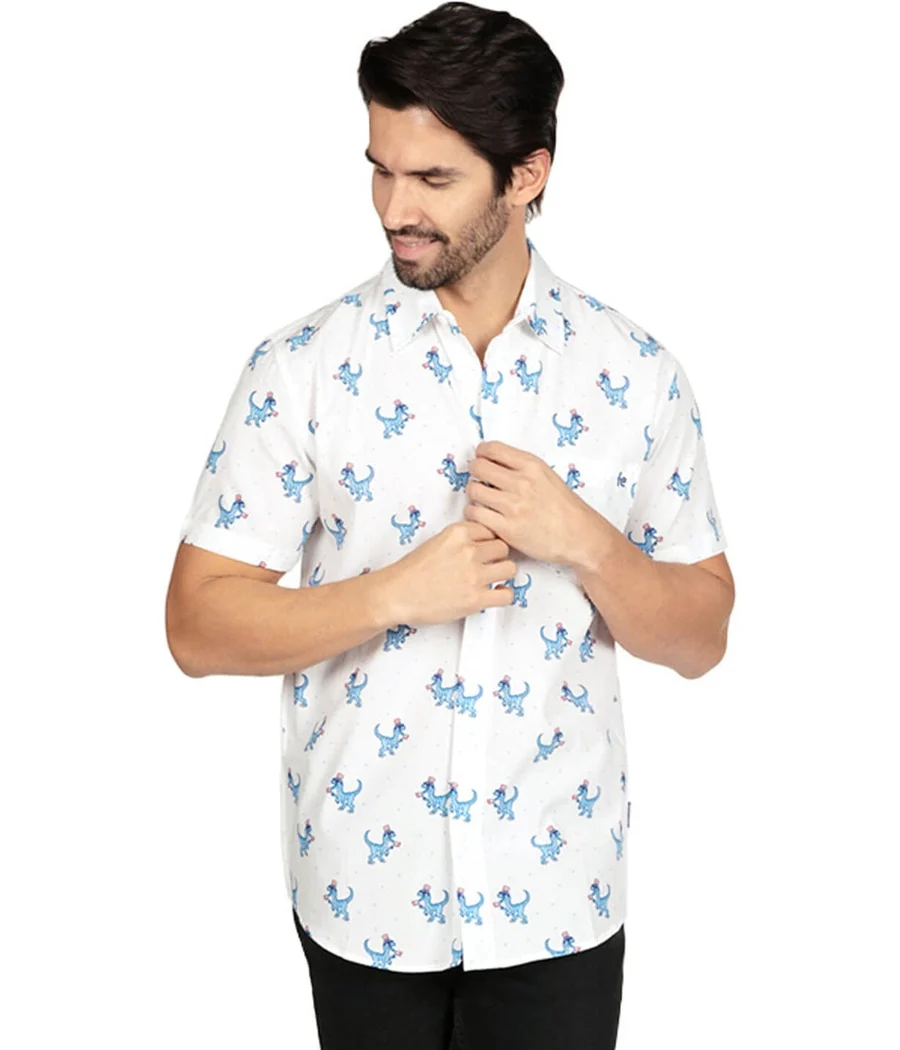 Men's Prehistoric Patriot Button Down Shirt - Image 4