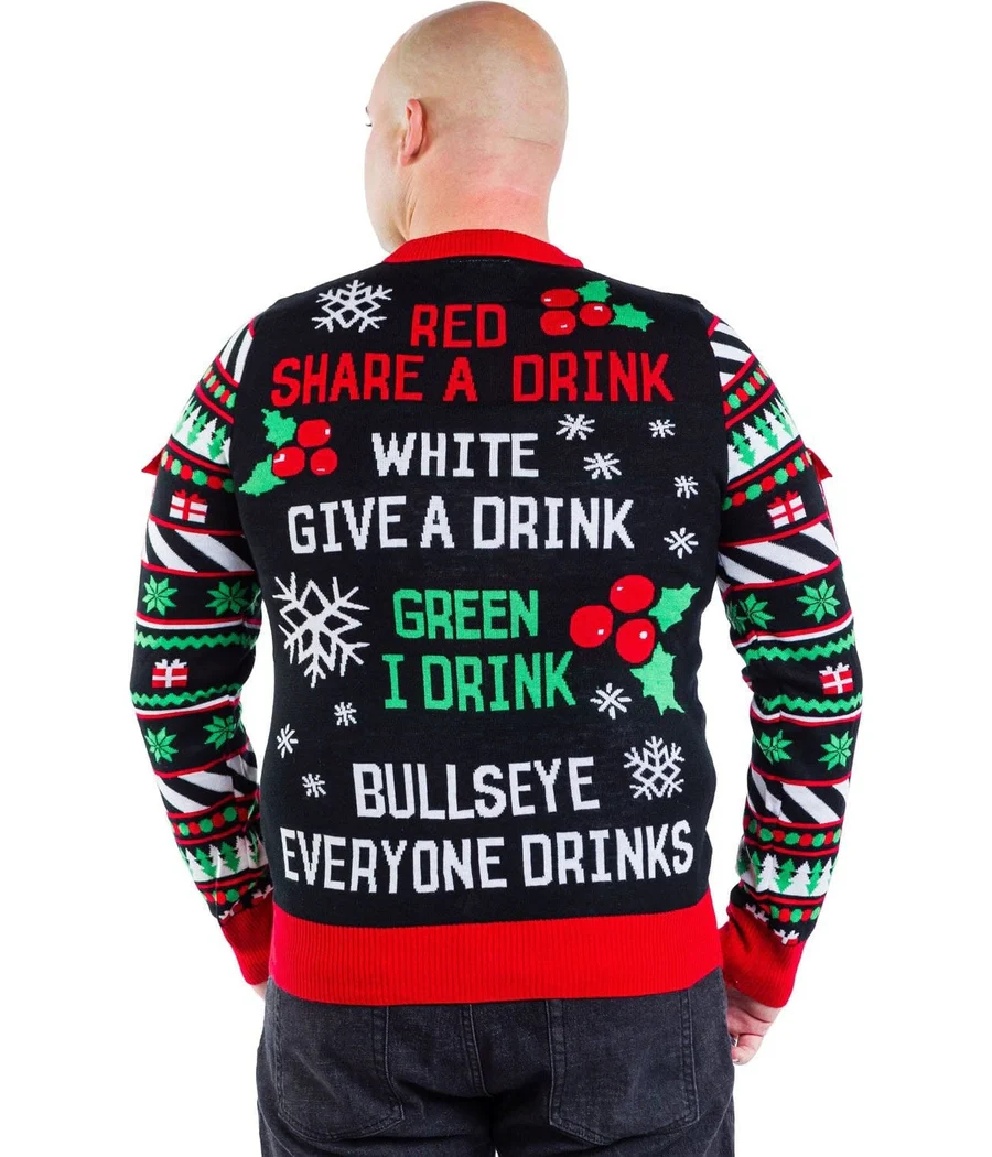 Men's Drinking Game Big and Tall Ugly Christmas Sweater - Image 2