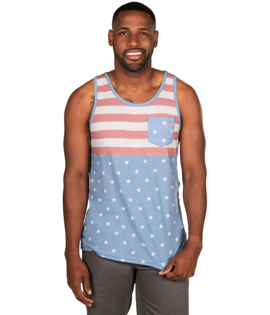 Men's Faded Flag Tank Top - Image 2