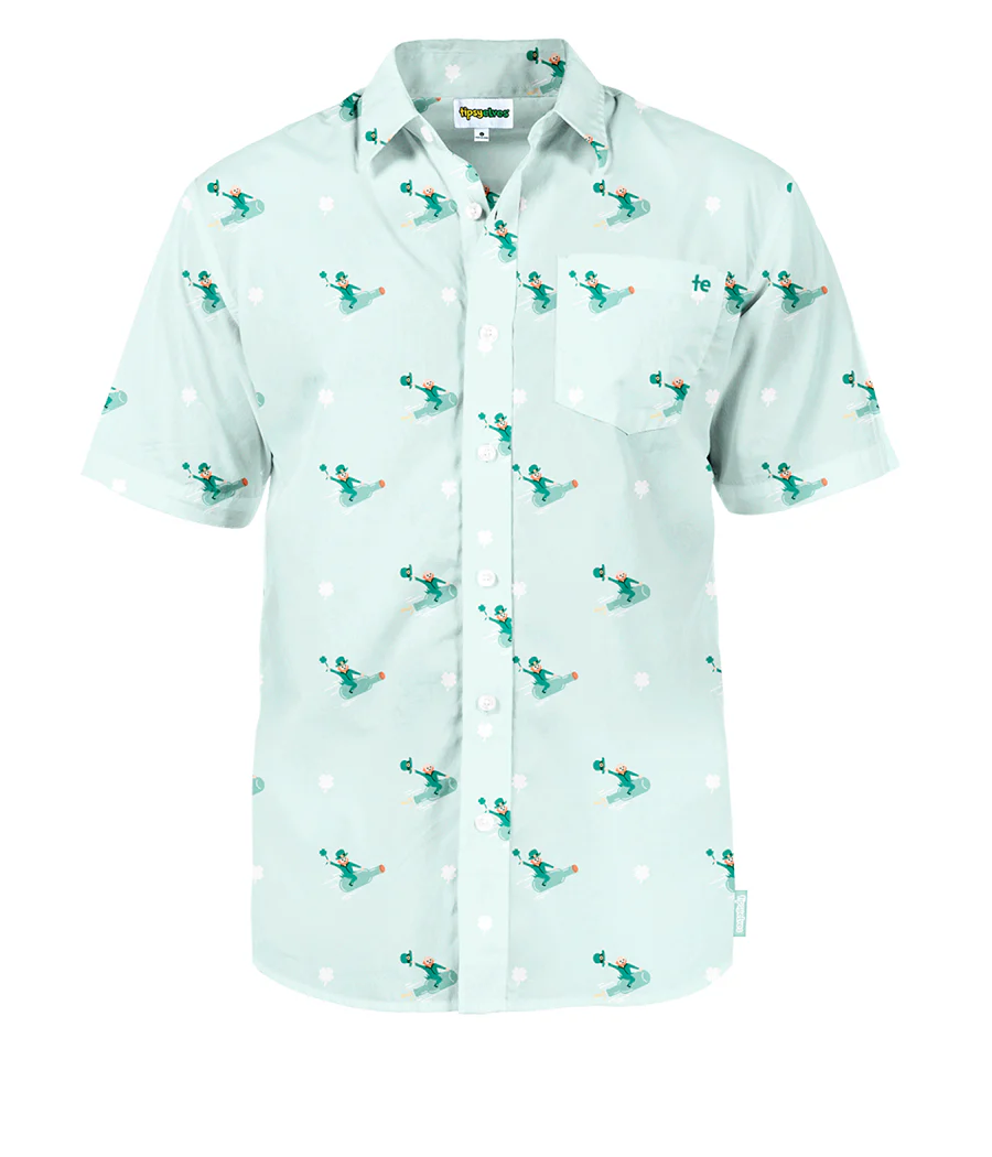 Men's Leprechaun Liftoff Button Down Shirt - Image 5