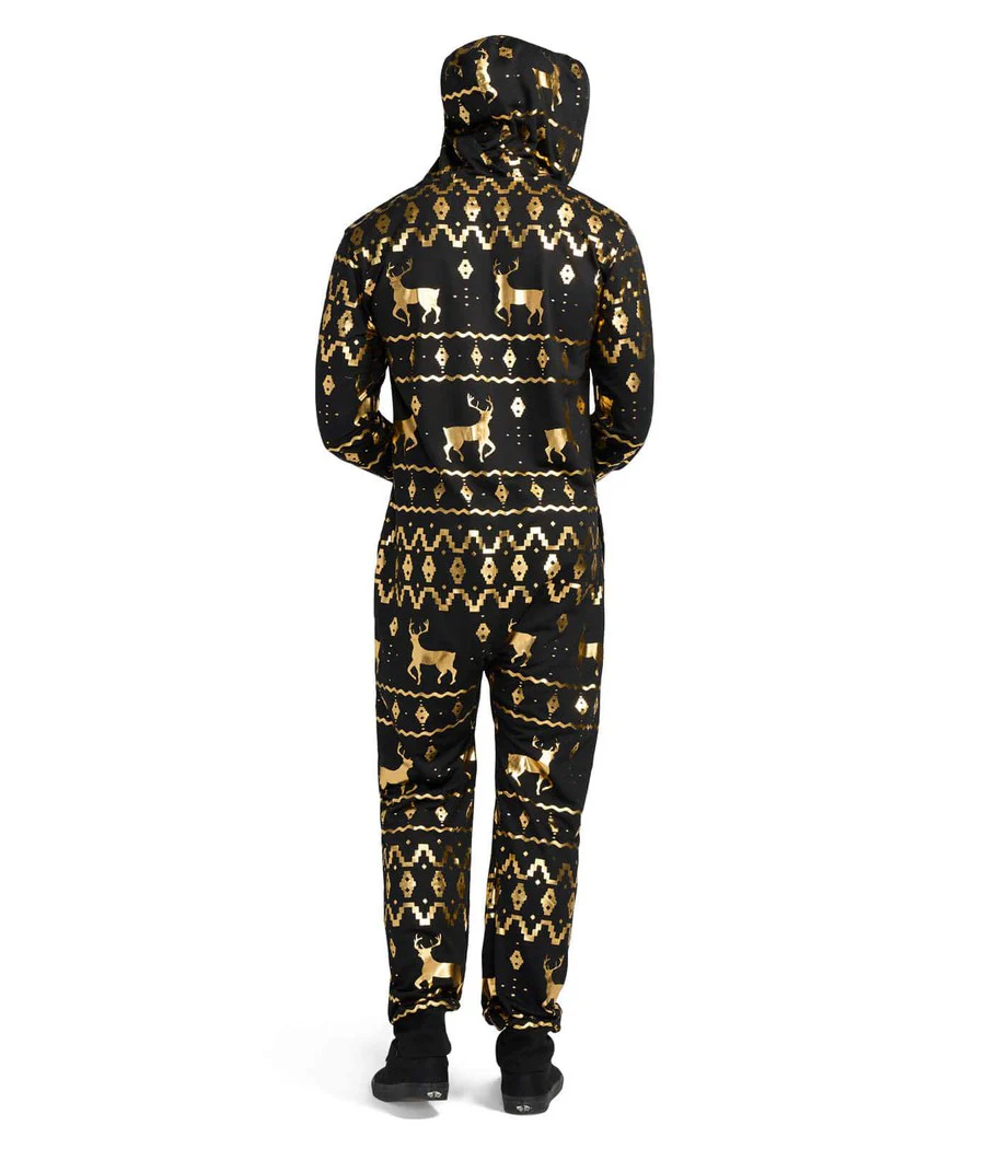 Men's Gold Foil Fair Isle Reindeer Jumpsuit - Image 2