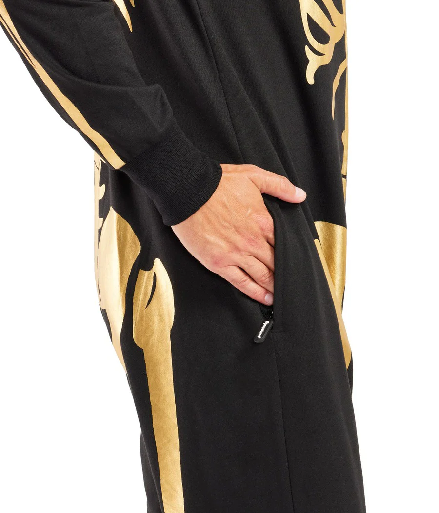 Men's Gold Skeleton Costume - Image 3