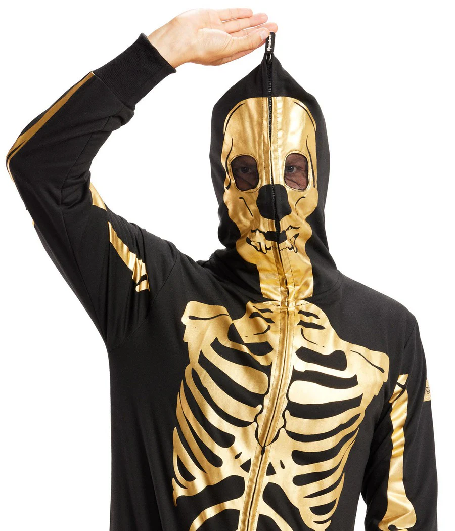 Men's Gold Skeleton Costume - Image 4