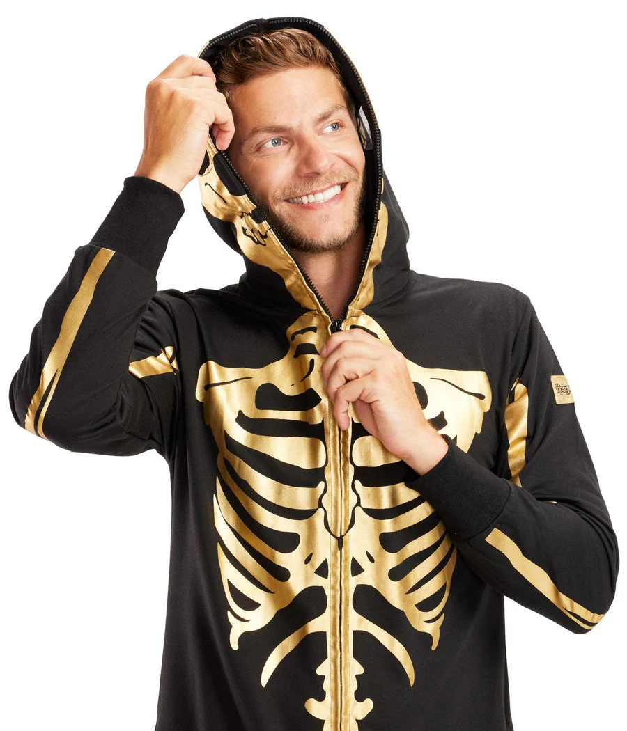 Men's Gold Skeleton Costume - Image 5