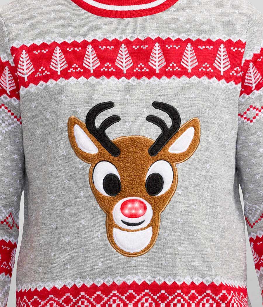 Men's Rudolph Light Up Ugly Christmas Sweater - Image 3