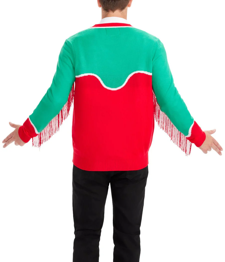 Men's Christmas Cowboy Cardigan Sweater - Image 3