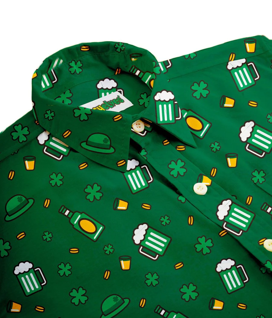 Men's Ice Cold Clover Button Down Shirt - Image 4