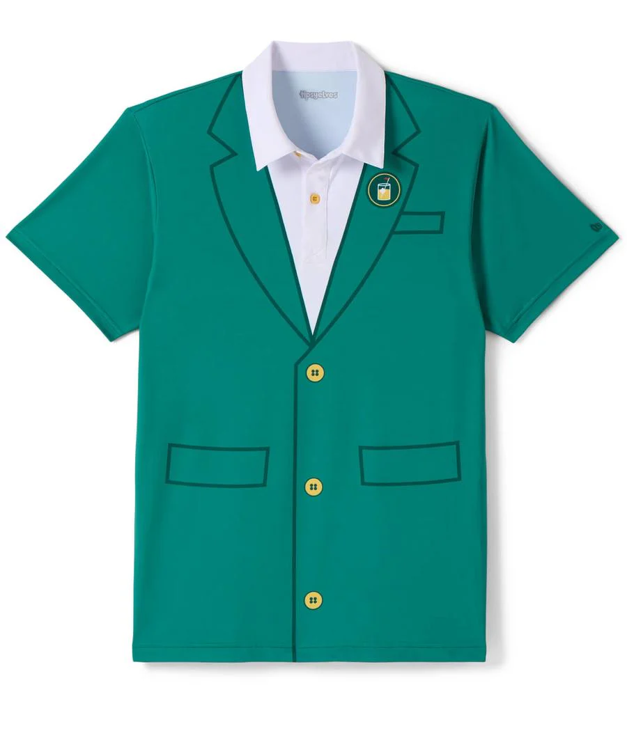 Men's Green Blazer Golf Polo - Image 2