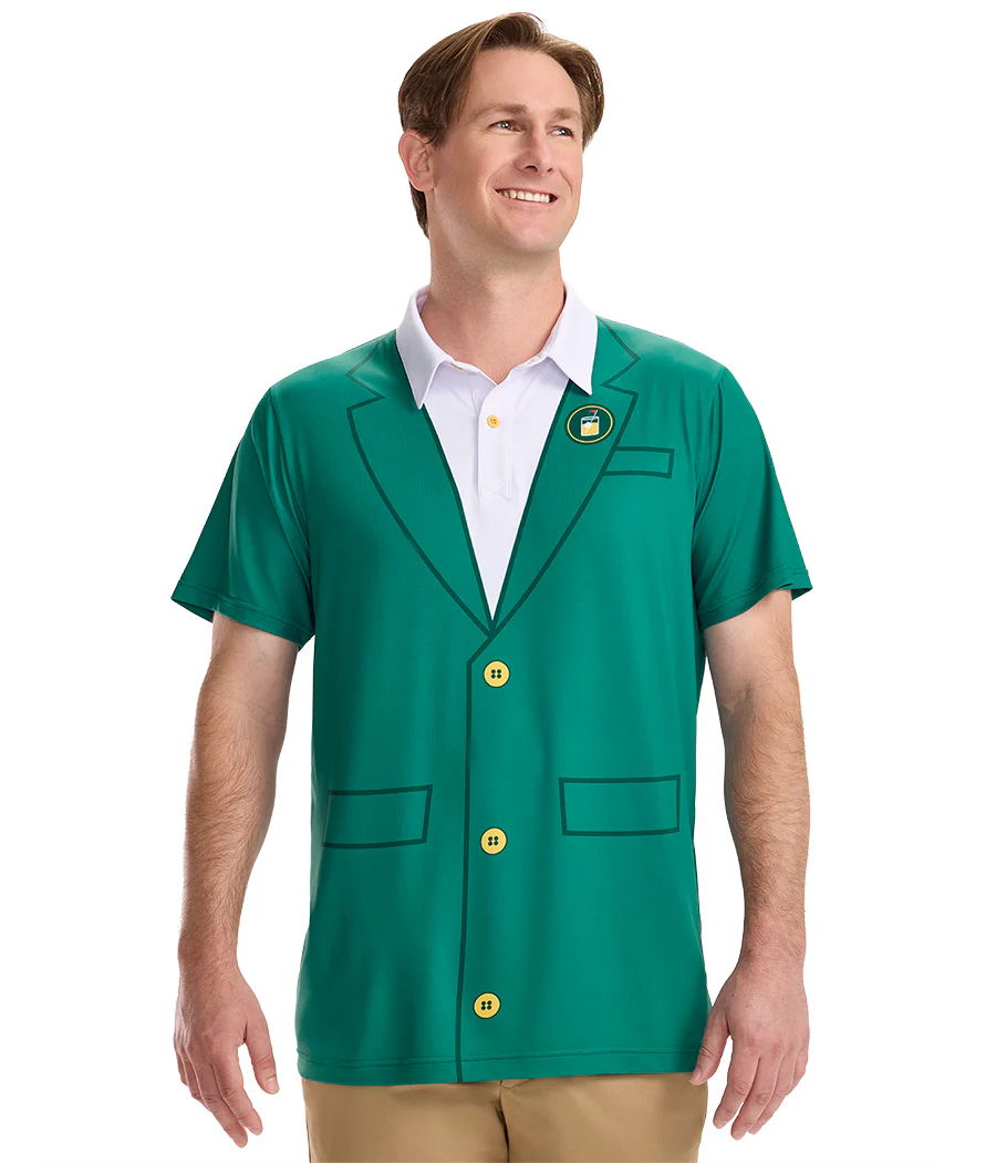 Men's Green Blazer Golf Polo - Image 3