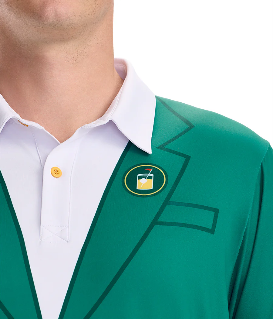 Men's Green Blazer Golf Polo - Image 5