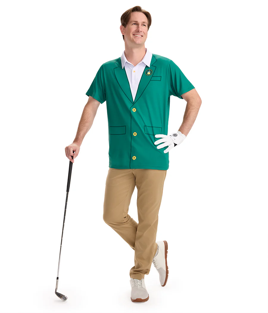 Men's Green Blazer Golf Polo - Image 8