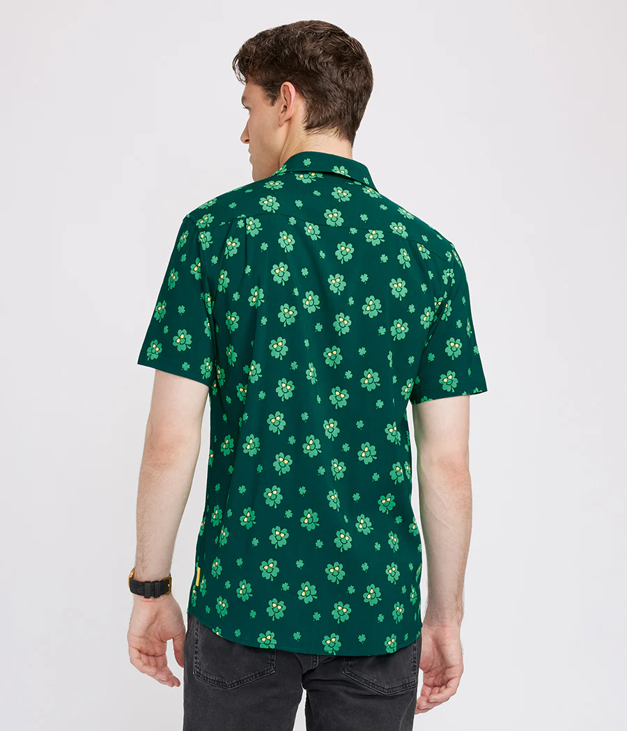 Men's Cool Clover Button Down Shirt - Image 3