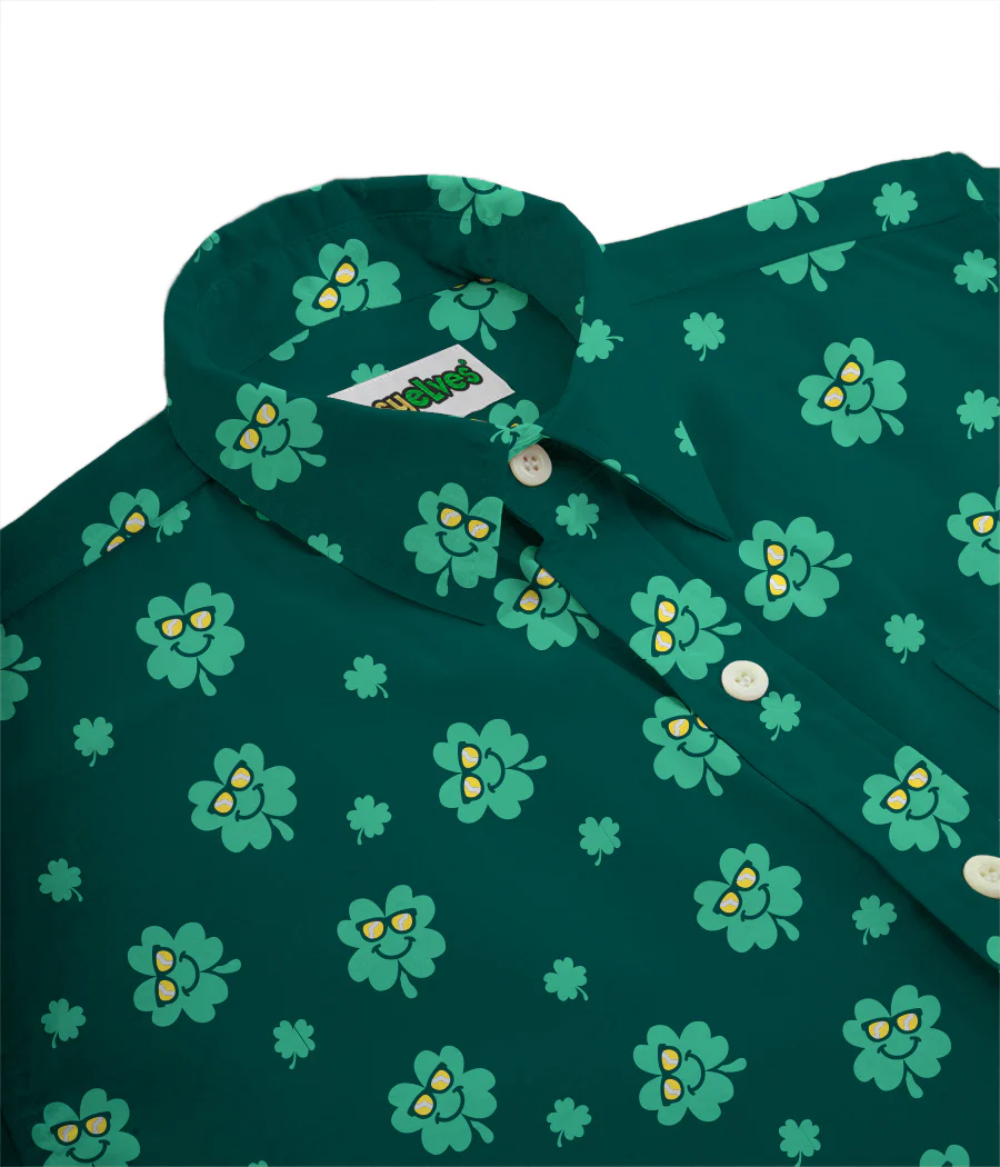 Men's Cool Clover Button Down Shirt - Image 4