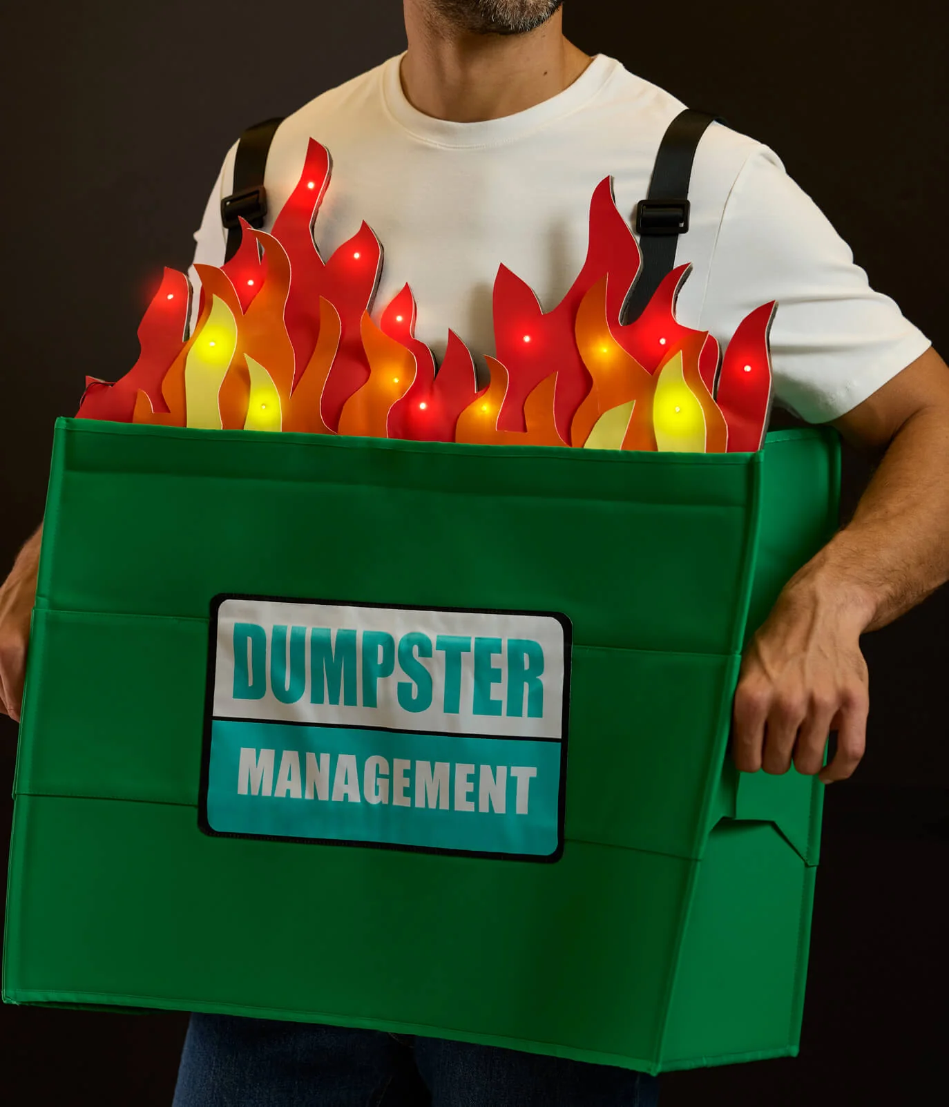 Men's Dumpster Fire Light Up Costume - Image 2