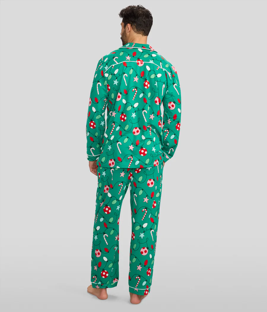 Men's Holly Jolly Lapel Pajama Set - Image 2