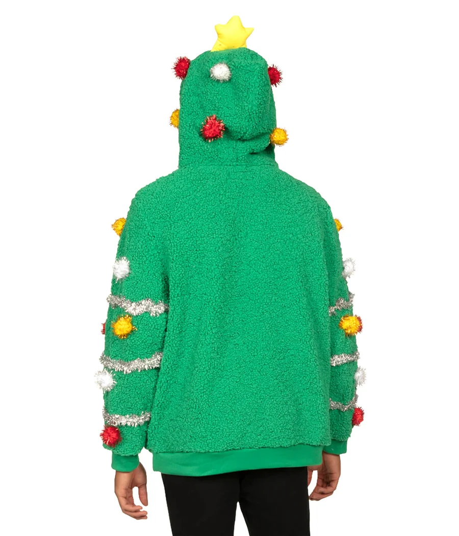 Men's Oh Christmas Tree Hooded Ugly Christmas Sweater - Image 3