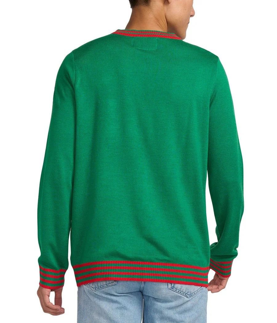 Men's Pizza Tree Ugly Christmas Sweater - Image 2