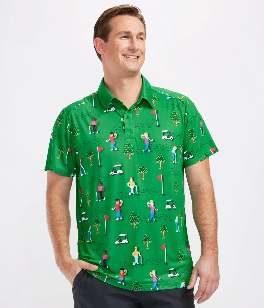 Men's 8-Bit Birdie Golf Polo - Image 2