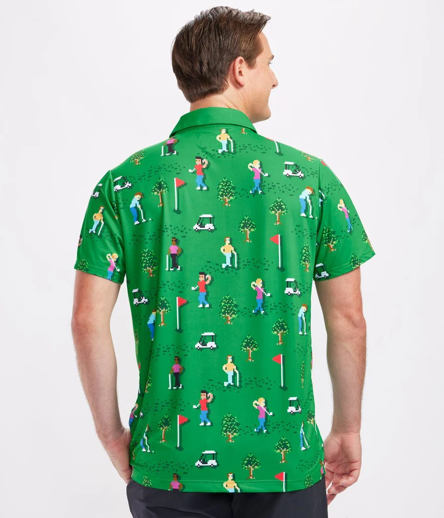 Men's 8-Bit Birdie Golf Polo - Image 3