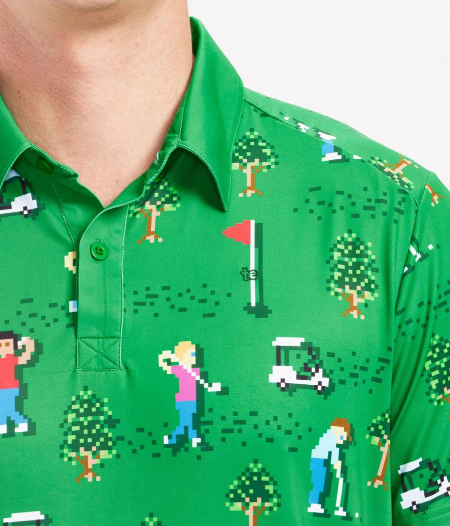 Men's 8-Bit Birdie Golf Polo - Image 4