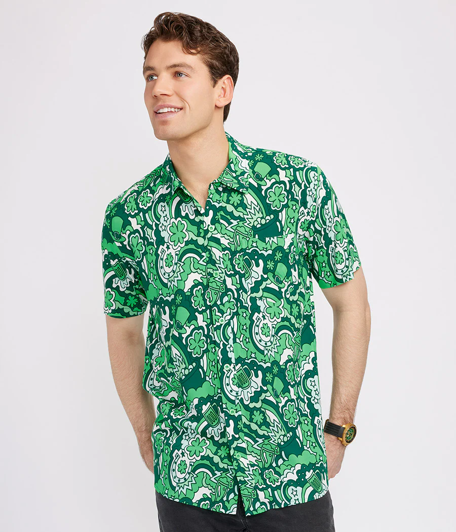 Men's Retro St. Paddy's Button Down Shirt - Image 2