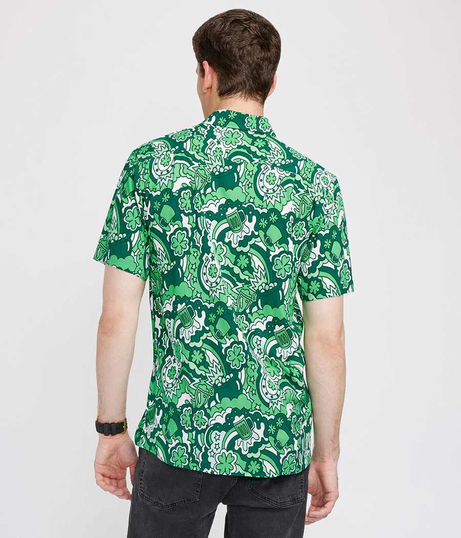 Men's Retro St. Paddy's Button Down Shirt - Image 3
