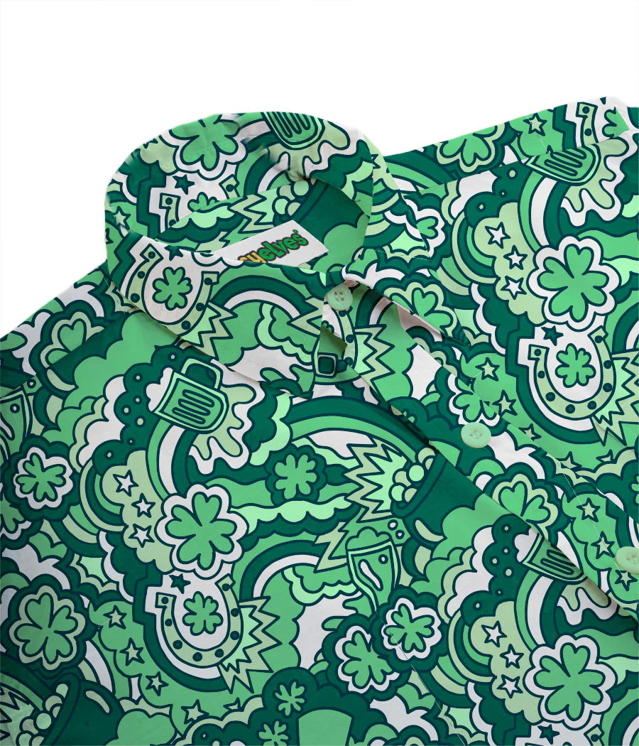 Men's Retro St. Paddy's Button Down Shirt - Image 4