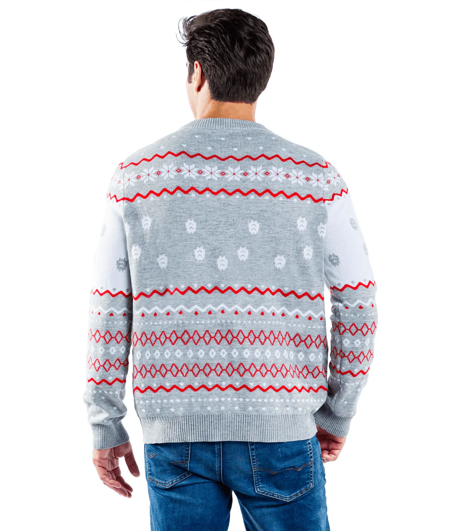 Men's Grey Humping Reindeer Ugly Christmas Sweater - Image 2