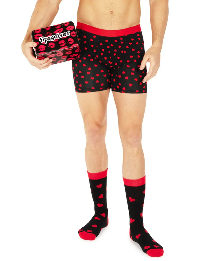 Men's Hearts on Fire Boxers & Socks Gift Set - Image 3