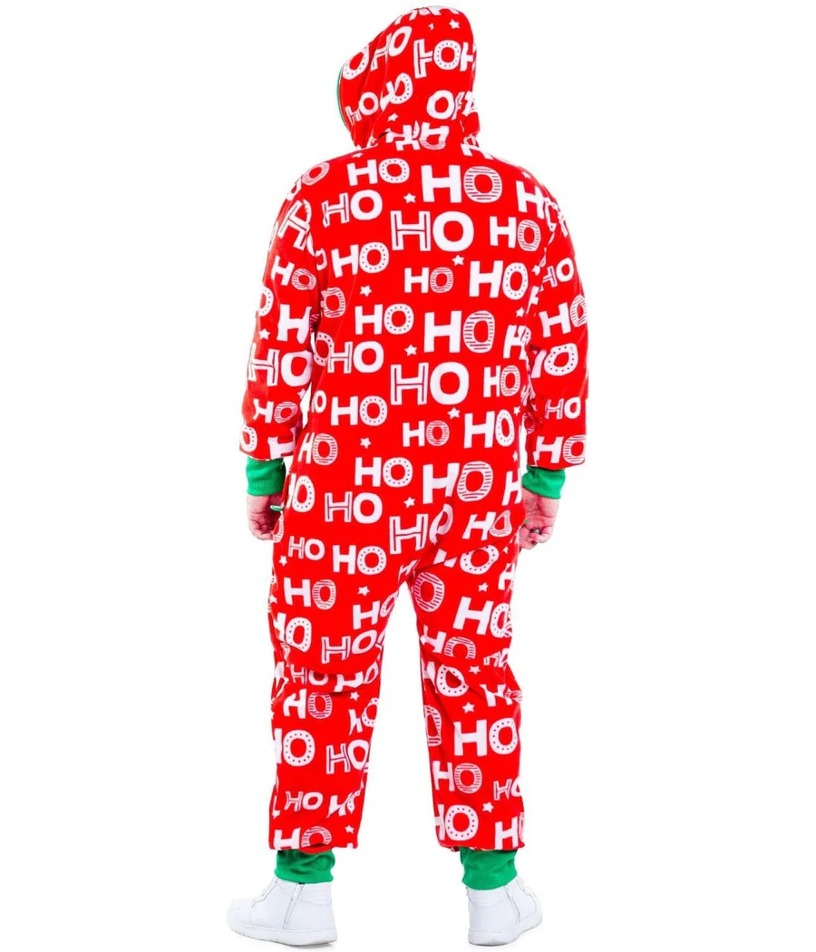 Men's Ho Ho Ho Big and Tall Jumpsuit - Image 3