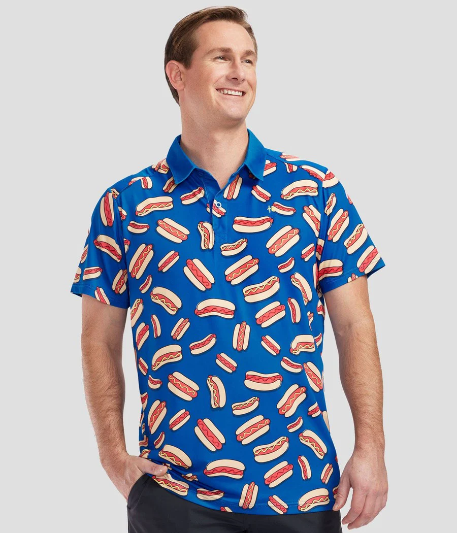 Men's Hot Dog Disc Golf Polo - Image 2