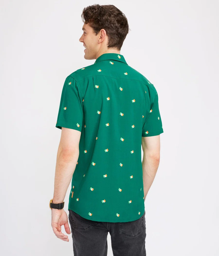 Men's Irish Flag All Over Button Down Shirt - Image 3