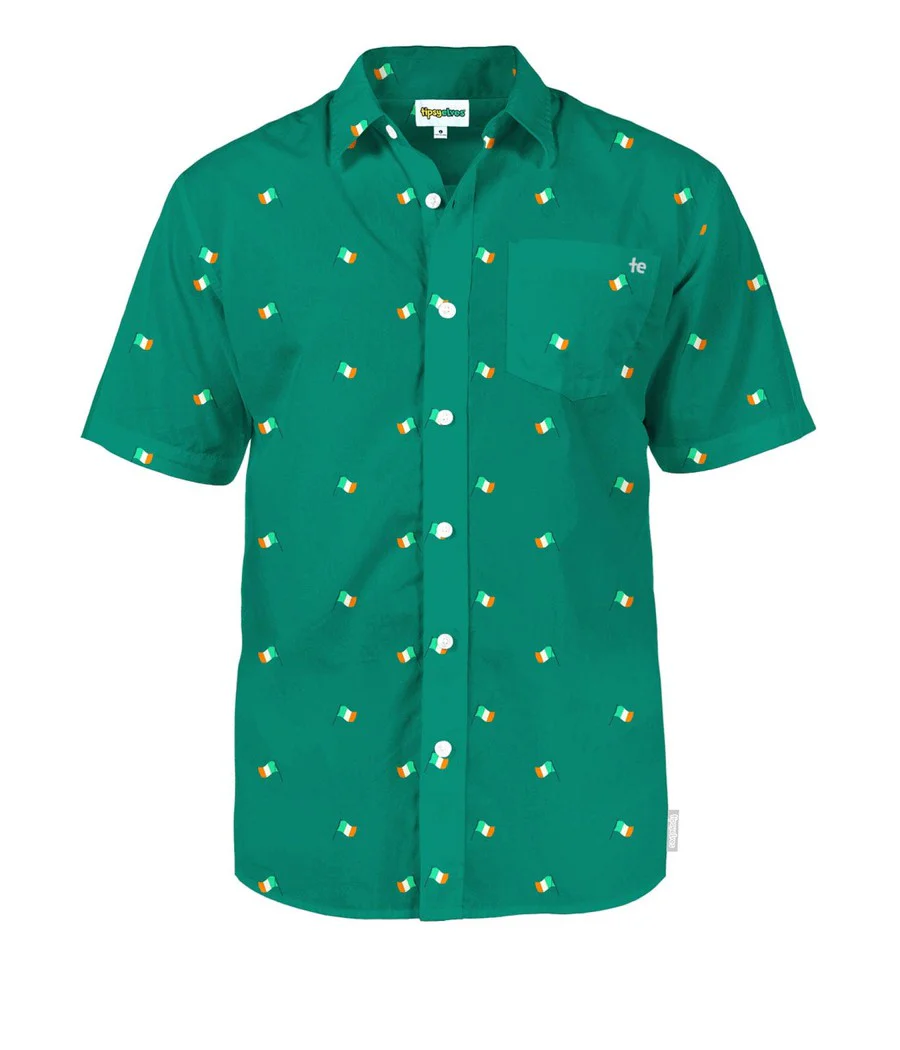 Men's Irish Flag All Over Button Down Shirt - Image 5