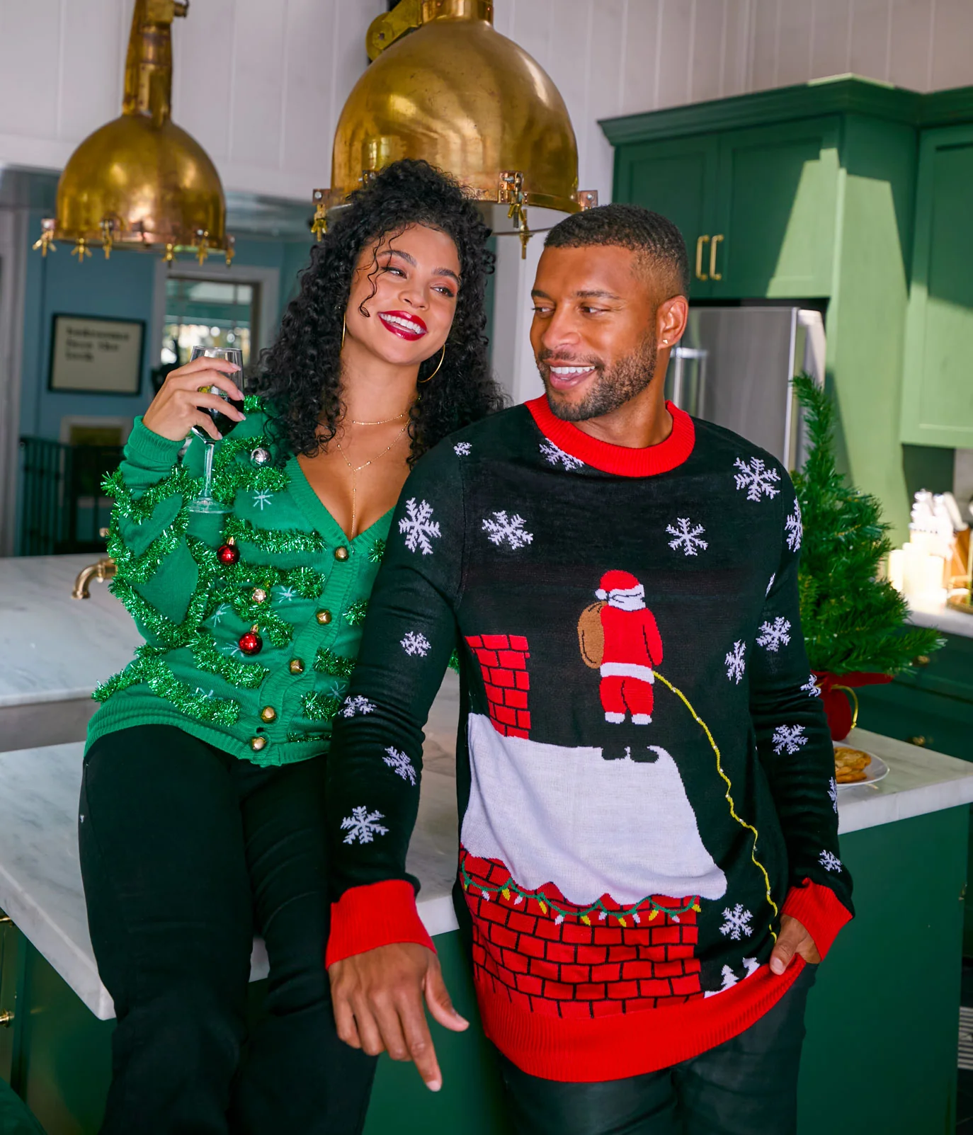 Men's Leaky Roof Light Up Ugly Christmas Sweater - Image 3