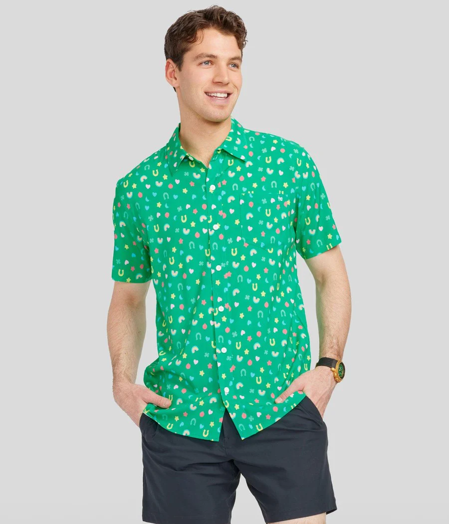 Men's Lucky Charmer Button Down Shirt - Image 4