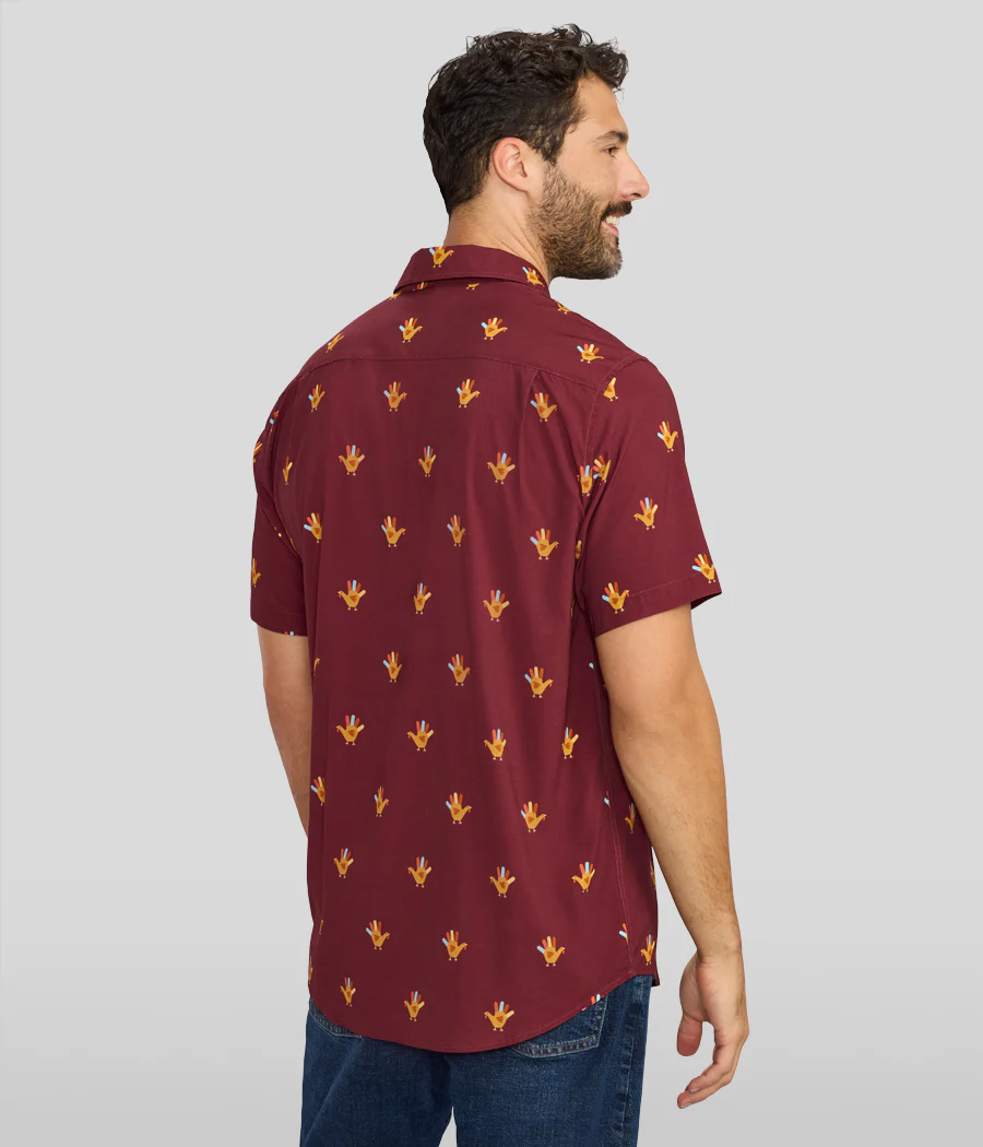 Men's Handy Thanksgiving Button Down Shirt - Image 3
