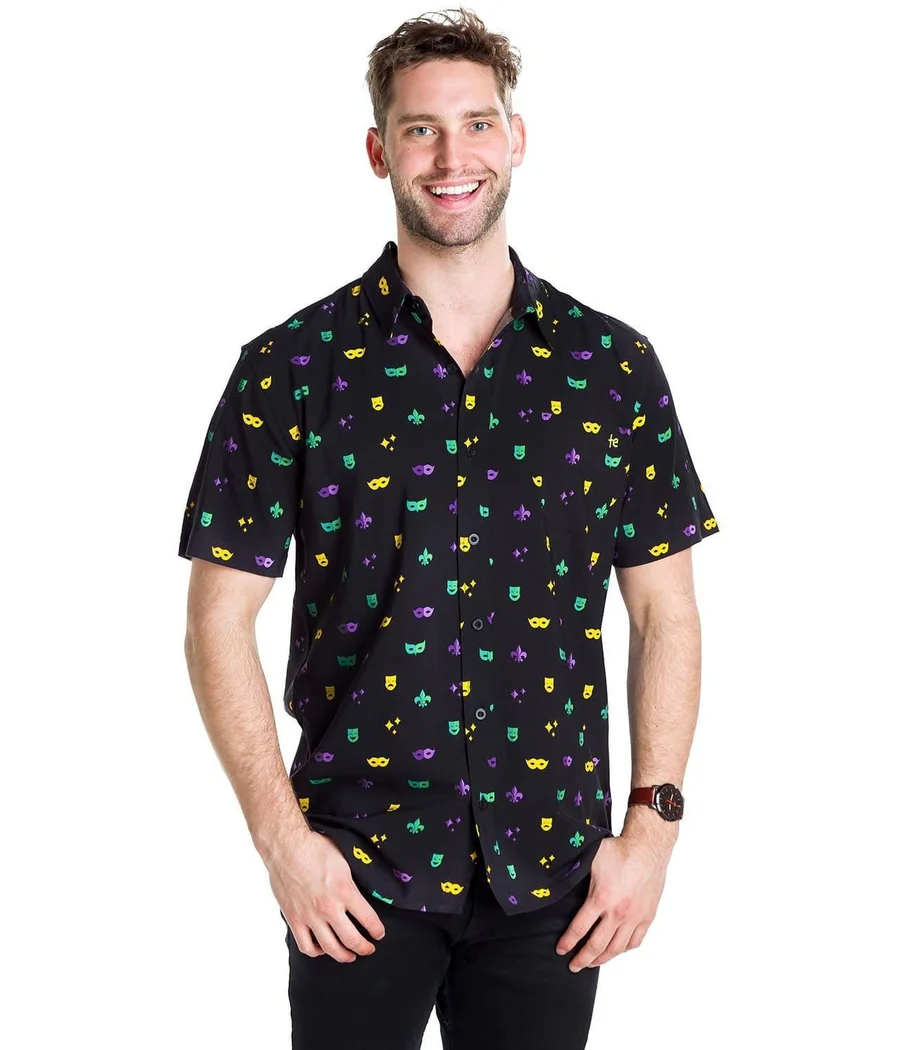 Men's Masquerade Mode Button Down Shirt - Image 2